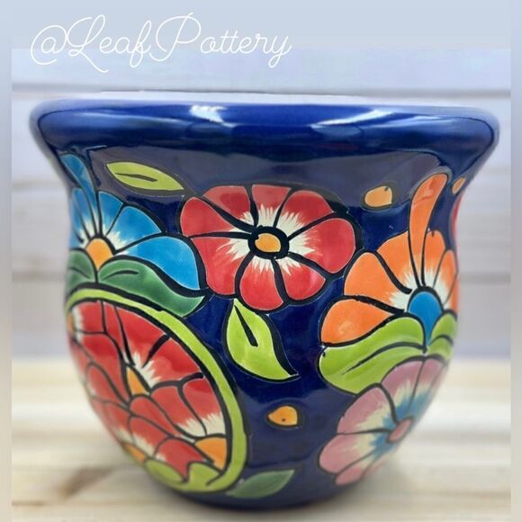 Valeria Talavera Handmade Multi Colored Ceramic Planter Pot - Picture 5 of 10